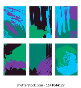 Vector set of backgrounds for design of postcards, posters, banners, vouchers, flyers, covers. Modern style. Backgrounds for text. Abstract