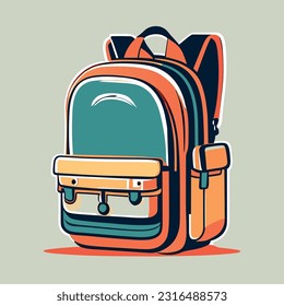 vector a set of backpacks graphic art