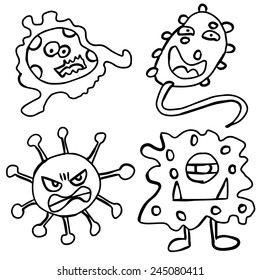 vector set of bacteria and virus