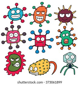 vector set of bacteria and virus
