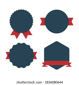 Insignia de conjunto de vectores, cintas y etiquetas.