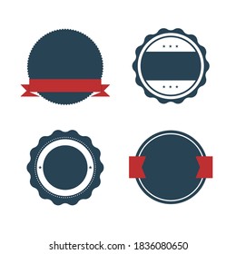 Insignia de conjunto de vectores, cintas y etiquetas.