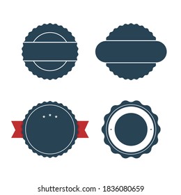 Insignia de conjunto de vectores, cintas y etiquetas.