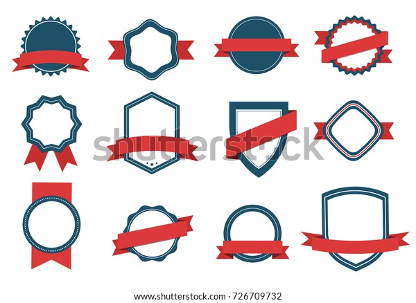Vector\
set Badge, Ribbons  and  Labels. Design\
elements