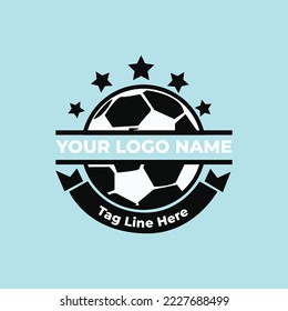 Vector Set Badges Logo Black Football Stock Vector