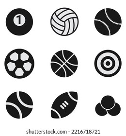 vector set of balls for fun games