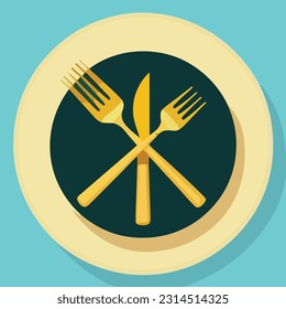 Vector set of bamboo cutlery set. Zero waste lifestyle