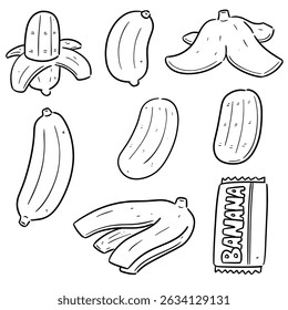 Vektorgrafik mit Bananenkarikatur