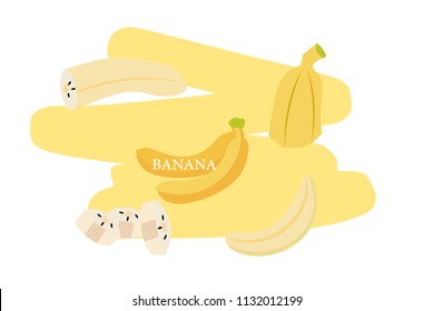 Vector set banana illustration