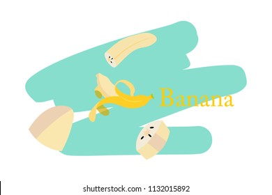 Vector set banana illustration