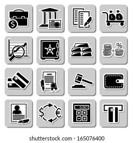 Vector set of banking icons