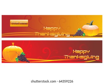 vector set of banner for happy thanksgiving day