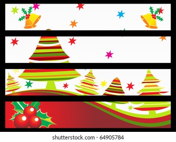 conjunto vectorial de banner para celebración de navidad