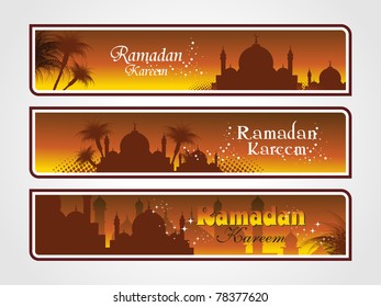 Vektorset für ramazan kareem Banner