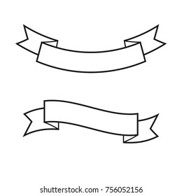 vector set banner ribbon