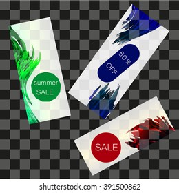 Vector set of banners. Abstract background.