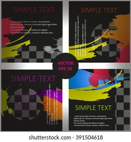 Vector set of banners. Abstract background.