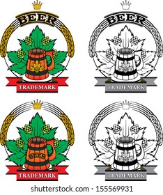 vector set of banners with beer for corporate style