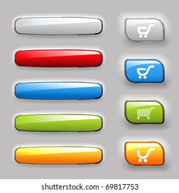 Vector set of  banners and buttons