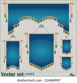 vector set. banners of different shapes and sizes for the design and presentation of your work.