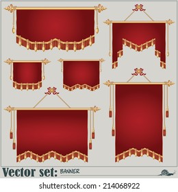 vector set. banners of different shapes and sizes for the design and presentation of your work.