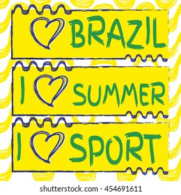 Vector set of banners. Hand drawn. 