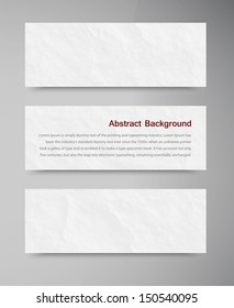 Vector Set banners paper. Web elements