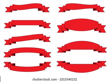 vector set of banners ribbons vintage ribbon EPS