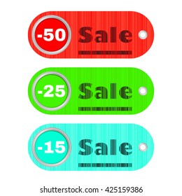 Vector set with bar code label sales