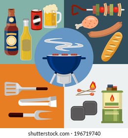 Vector Set of Barbecue 