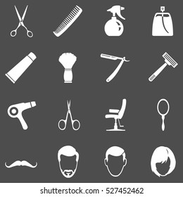 Vector Set of Barber Shop Icons