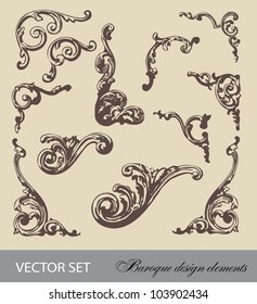 vector set: Baroque design elements and page decoration - lots of useful elements to embellish your layout