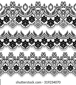 Vector set with baroque ornaments in Victorian style. Ornate element for design.