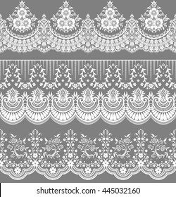 Vector set with baroque ornaments in Victorian style. Ornate element for design.