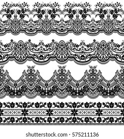 Vector set with baroque ornaments in Victorian style. ornate element for design.