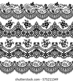 Vector set with baroque ornaments in Victorian style. ornate element for design.