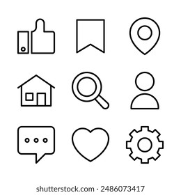 Vector Set of Basic Web Icons