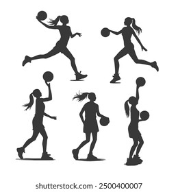 Vector set of Basketball players silhouettes, Basketball silhouettes, Anatomy of a Crossover