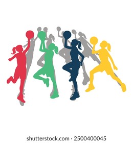 Vector set of Basketball players silhouettes, Basketball silhouettes, Anatomy of a Crossover