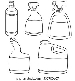 vector set of bathroom cleaning solution