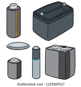 vector set of battery