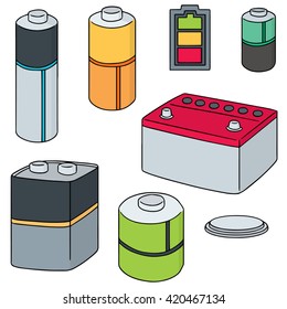 vector set of battery