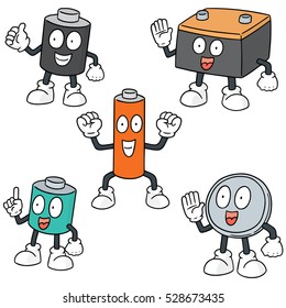 vector set of battery