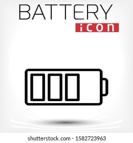 Vector set of battery icons