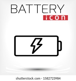 Vector set of battery icons