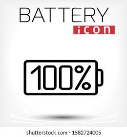 Vector set of battery icons