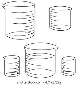 vector set of beaker