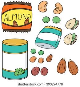 vector set of beans and bean products