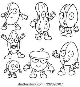 Vector Set Of Beans Cartoon