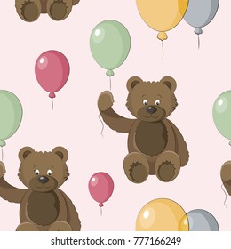 Vector Set of bear icon pattern
